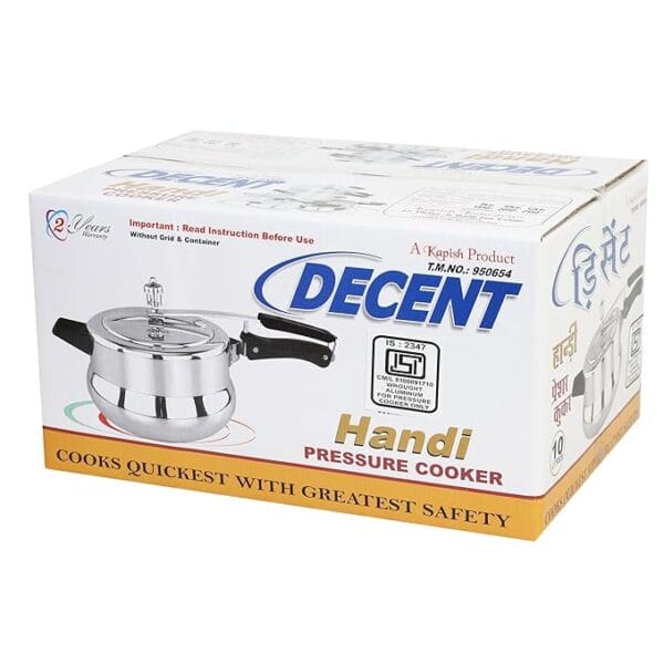 DECENT Handi Aluminium Pressure Cooker (10 Litre) - Image 6