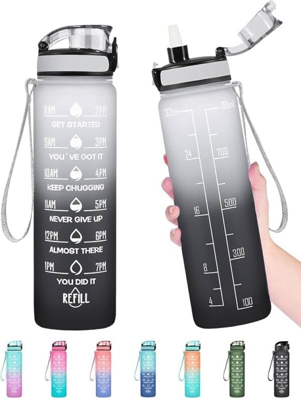 1L Sipper Water Bottle with Motivational - Image 2