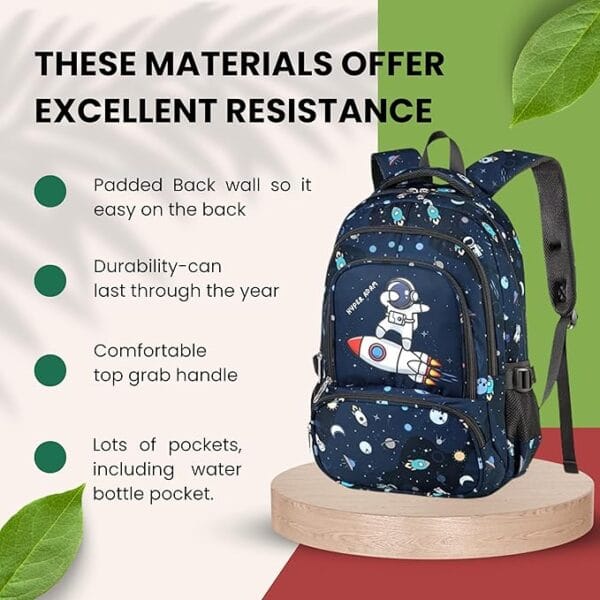 35 L Space Blue School Bag - Image 4