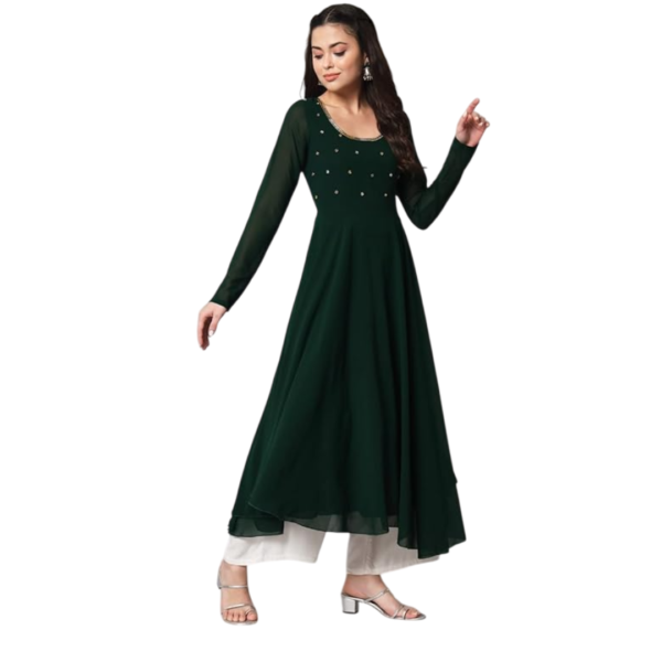 Women Round neck anarkali kurti - Image 2