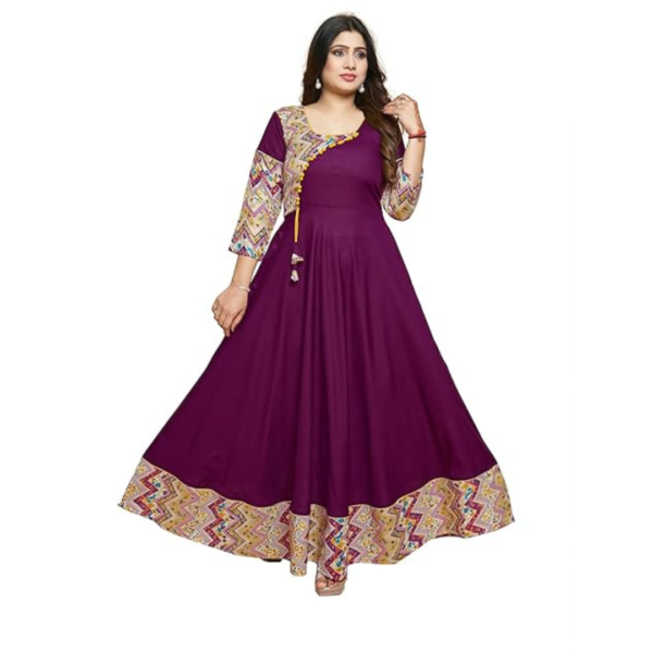 Anarkali wine colour kurti - Image 2