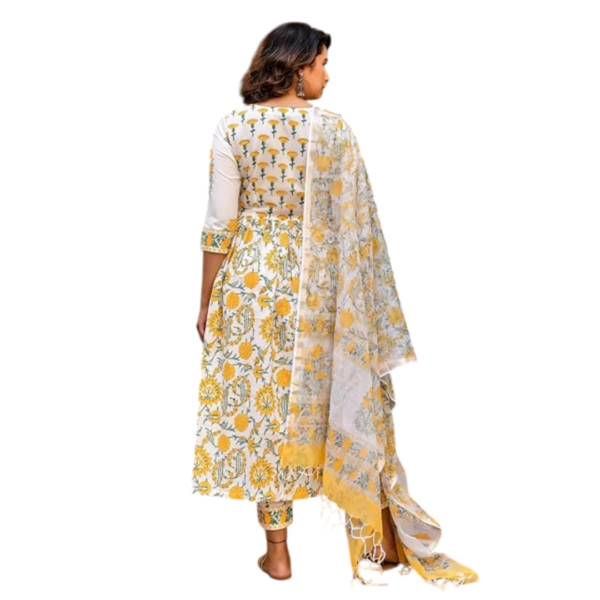 Anarkali kurta , pant & dupatta - Image 3