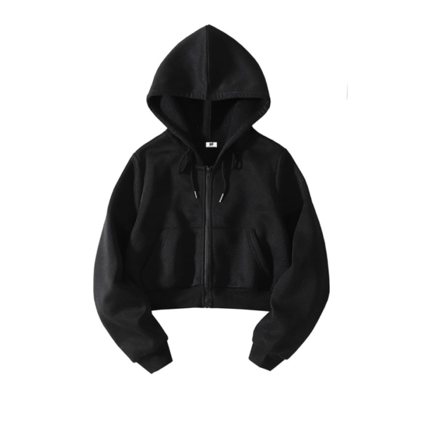 Cropped Zipper Hoodie for Women